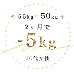 55kgから50kg 2ヶ月で-5kg 20代女性